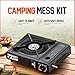 Portable Camping Stove with Plastic Suitcase 3000W Dual Fuel Compatable with Butane or Propane Fuel Tanks, Automatic Ignition, Precise Heat Control, for Camping, Hiking, and Outdoor Cookwing