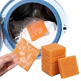 RVYEIOP 5 Piezas Bolas para Lavadora Atrapa Pelos, Esponja Quita Pelos Mascotas Lavadora para Ropa, Filtro de Pelusas Reutilizable para Pelo de Perro y Gato, Accesorios de Limpieza, Naranja