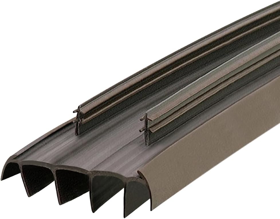 PVC Slide in Kerf Style Door Bottom with Fins, Brown 36 1/4" Long, 1 3/4" Wide