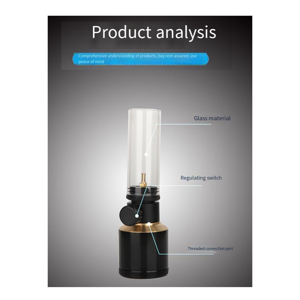 TsoLay Camping Gas Iamp Kerzenlampe mit leerer Dose, Atmosphäre, Gaslampe, Pferdelaterne, Outdoor, Gasbrenner, Zeltlampe, langlebig, einfach zu bedienen