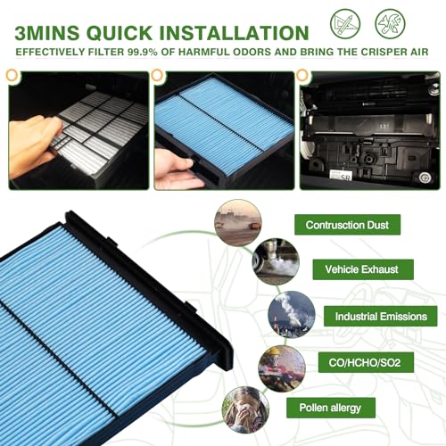 Image of Cabin Air Filter and Engine Air Filter Fit for Subaru Forester 2.5L 2019-2024 Activated Carbon Cabin Filter Replacement 72880-FL000 16546AA16A Accessories