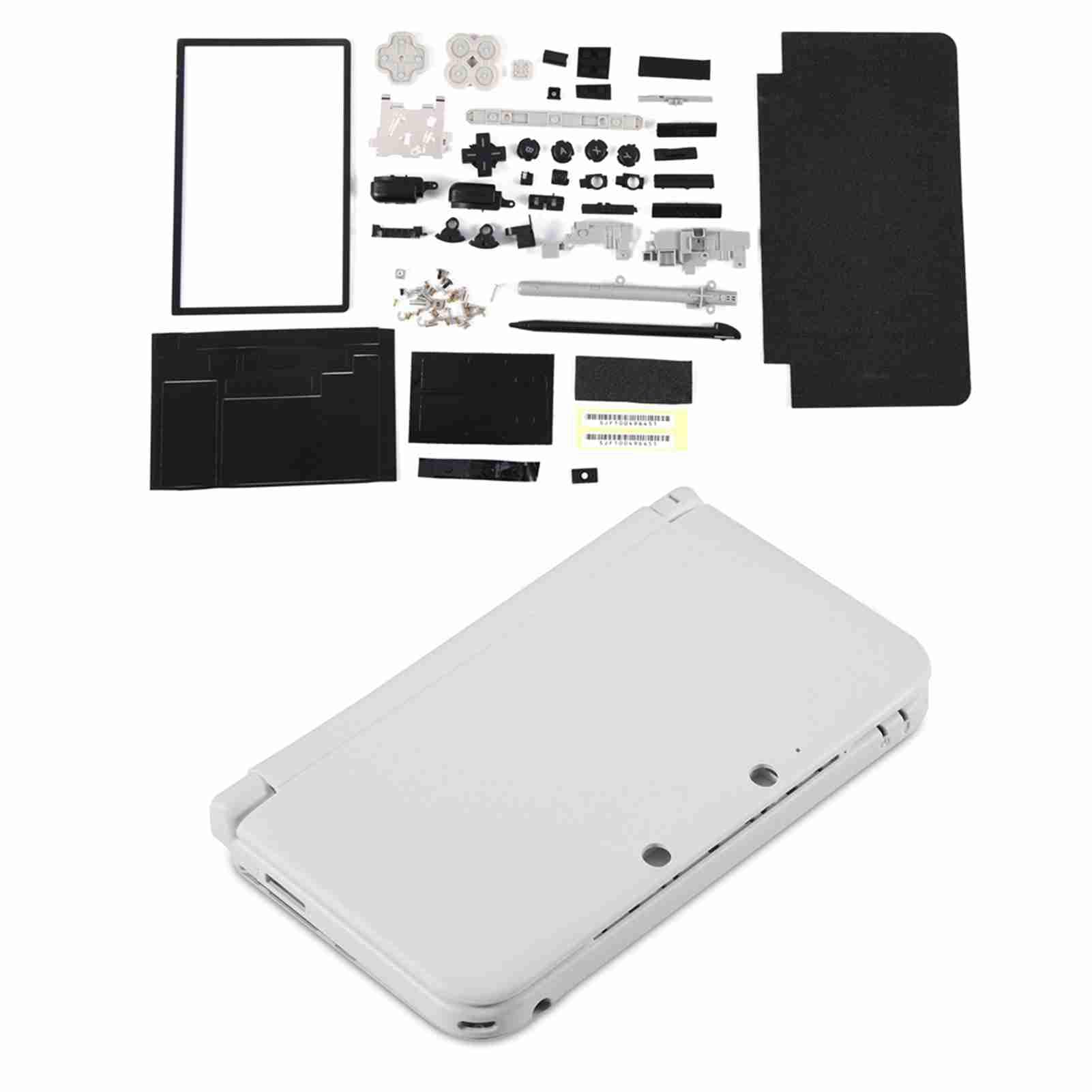 Boîtier de Remplacement pour 3Ds LL pour 3Dsll Boîtier Abs Boîtier Complet Housse Coque Pièces de Réparation Cfor OMPlete Kit de Remplacement pour 3Ds XL Blanc (Blanc)