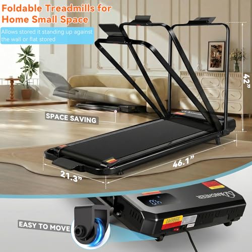 Image of ANCHEER Walking Vibration Pad with Incline-Foldable Treadmill for Home