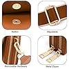 Handytasche Zum Umhängen Leder Damen Kleine Umhängetasche RFID Schutz Geldbörse Damen,Crossbody Schultertasche Breiter Gurt Handy Umhängetasche mit Verstellbar Abnehmbar Schultergurt (Braun) #3