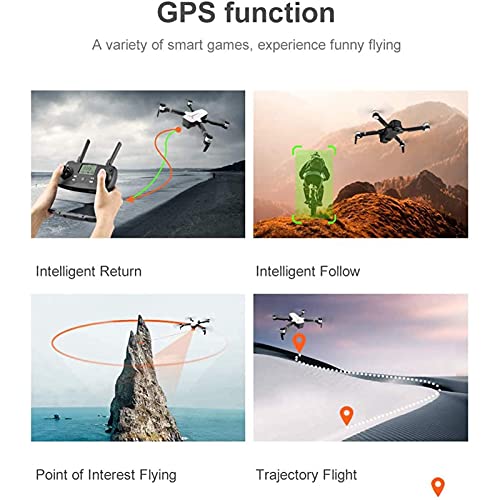 GPS-Drohne mit 4K-Kamera für Erwachsene, 5G WiFi Brushless RC-Drohne, Optische Flusspositionierung, Headless-Modus, Höhenhaltung, Follow Me Faltbarer RC-Quadcopter mit Handtasche – Bild 8