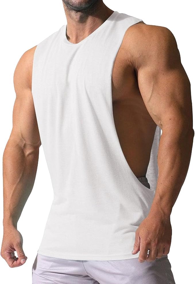 Men's Sleeveless Tank Tops Loose Leisure Athletic Workout Running Muscle Shirts Summer Gym Bodybuilding T Shirts