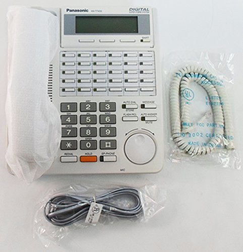 Teléfono Panasonic KX-T7433 Blanco con 24 botones miniatura 1