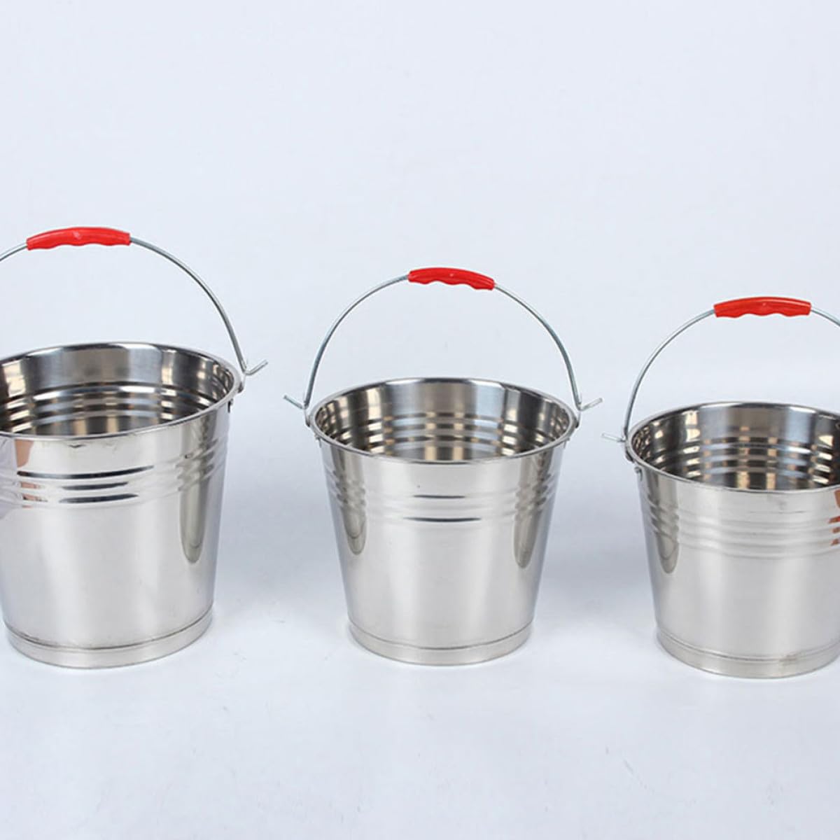 BETOOKY Cubo de Acero Inoxidable 304 con Tapa, Cubo Metálico Grueso 8l Diámetro 28cm para Recogida de Leche y Uso Multiusos en Granja y Hogar