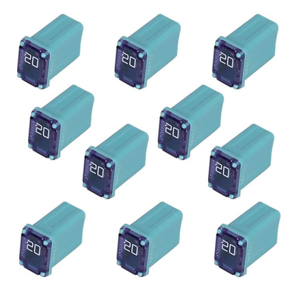 Paquete de 50 fusibles de cartucho MCASE para automóviles, camiones y SUV (15a 20a 25a 30a 40a cada 10 unidades)