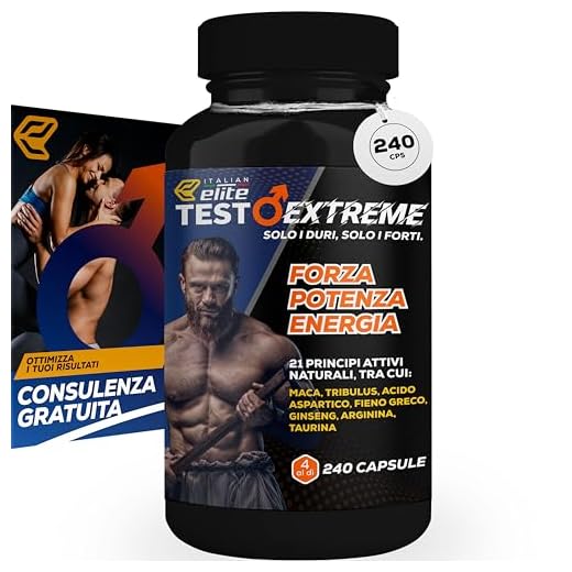 Italian Elite® Testo Extreme 240 caps Maca 8000mg. Tribulus, Fieno Greco, Zinco, Arginina, Ashwagandha, Vitamine e Minerali. Forza Energia Resistenza!