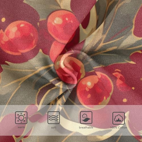 KLL Christmas Holly Berries Toddler Boys' Comfort Underwear Briefs Cute Children Panties3