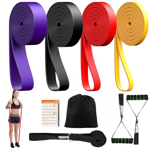 Resistance Bands, Widerstandsbänder Krafttraining mit 4 Widerstandsstufen,...