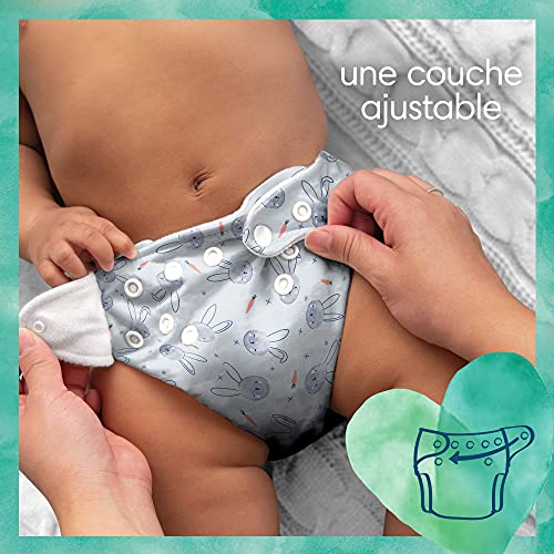 Pampers - Harmony Hybrid Starter Pack, 3 waschbare Windeln + 25 Einweg-Oberschichten - 1 Packung
