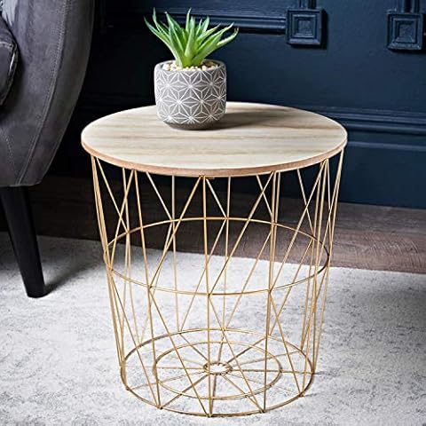 A2Z Home Solutions Gold Metal Basket Table Cover