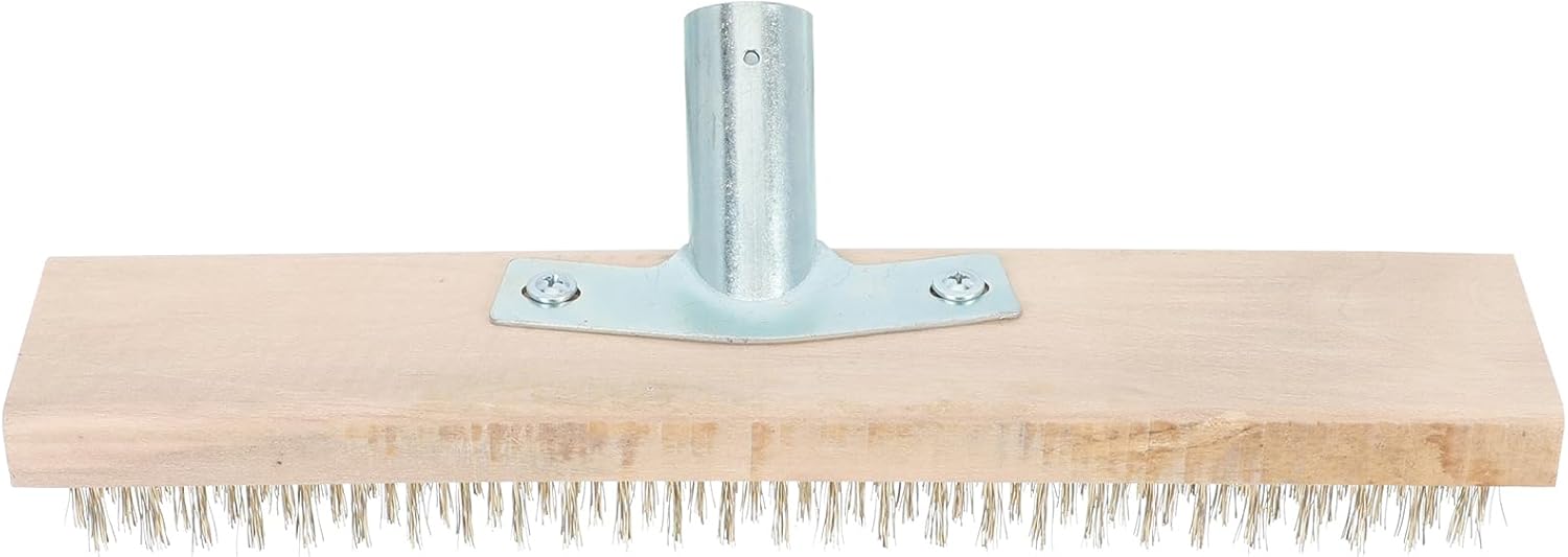 Yardwe Moss Brush Garden Cleaning Brush 11.81 Inch Steel Wire Removal for Narrow Spaces Compatible with Standard Handle Ideal for Patio Lawn and Sidewalk Cleaning