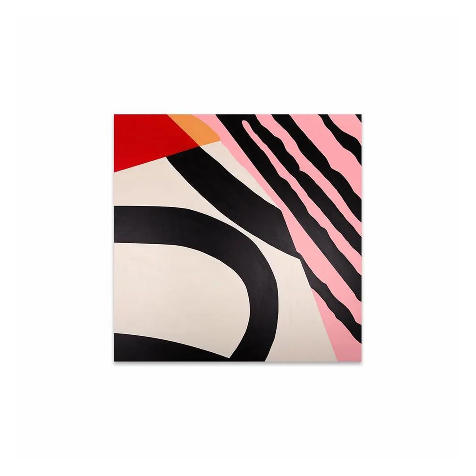 Tableau de lignes géométriques abstraites imprimé sur toile nature style B pour décoration