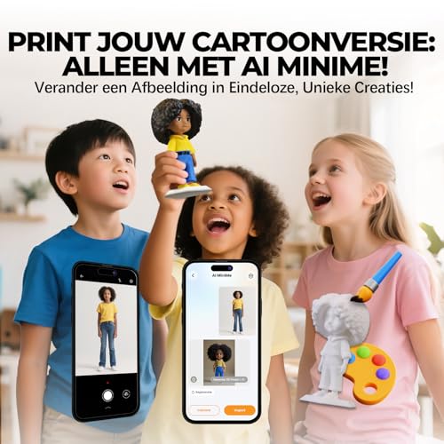 AI-Aangedreven X-MAKER JOY 3D-Printer Voor Kinderen, Volledig Gemonteerde Mini 3D-Printer Met Snelheid Tot 400 Mm/s, Automatisch Nivelleren, 1500+ Modellen & 16+ Modules,Kerstcadeau - Afbeelding 4