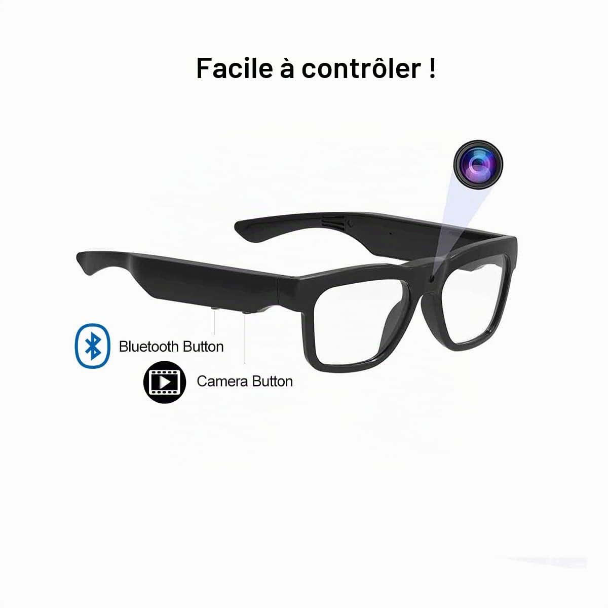 OHO 4K Ultra-Lightweight Smart Glasses, AI Chat & Real-Time Translation, OHO App Supported, Record-While-Charging, UV400 Lens