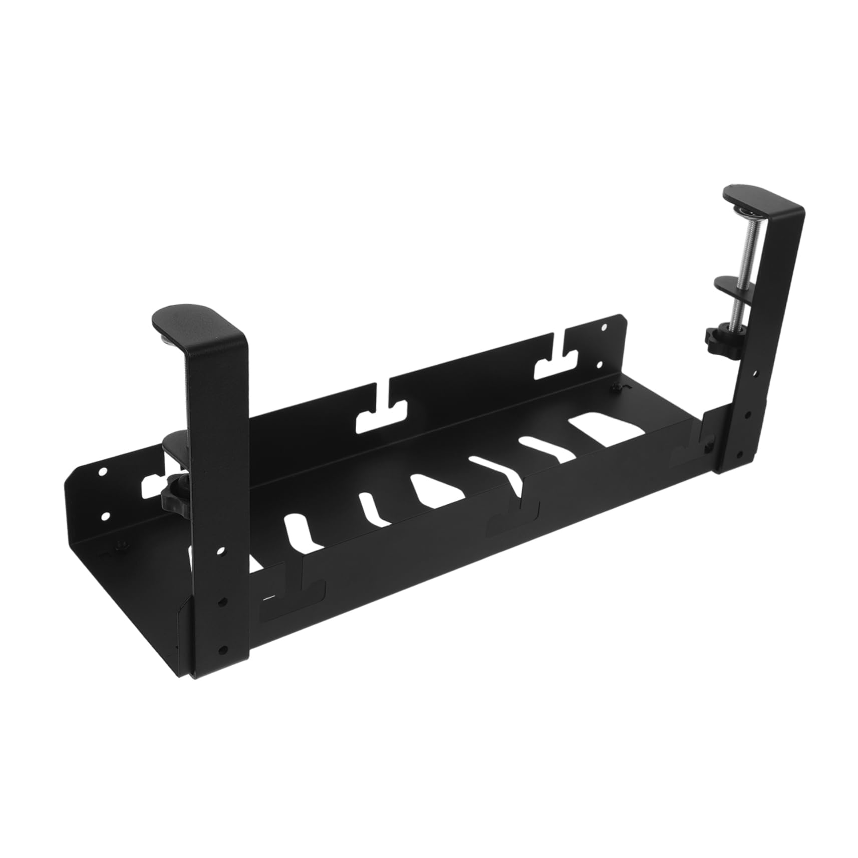 Organizzatore Cavi in Acciaio Laminato a Freddo Sotto Scrivania Nero