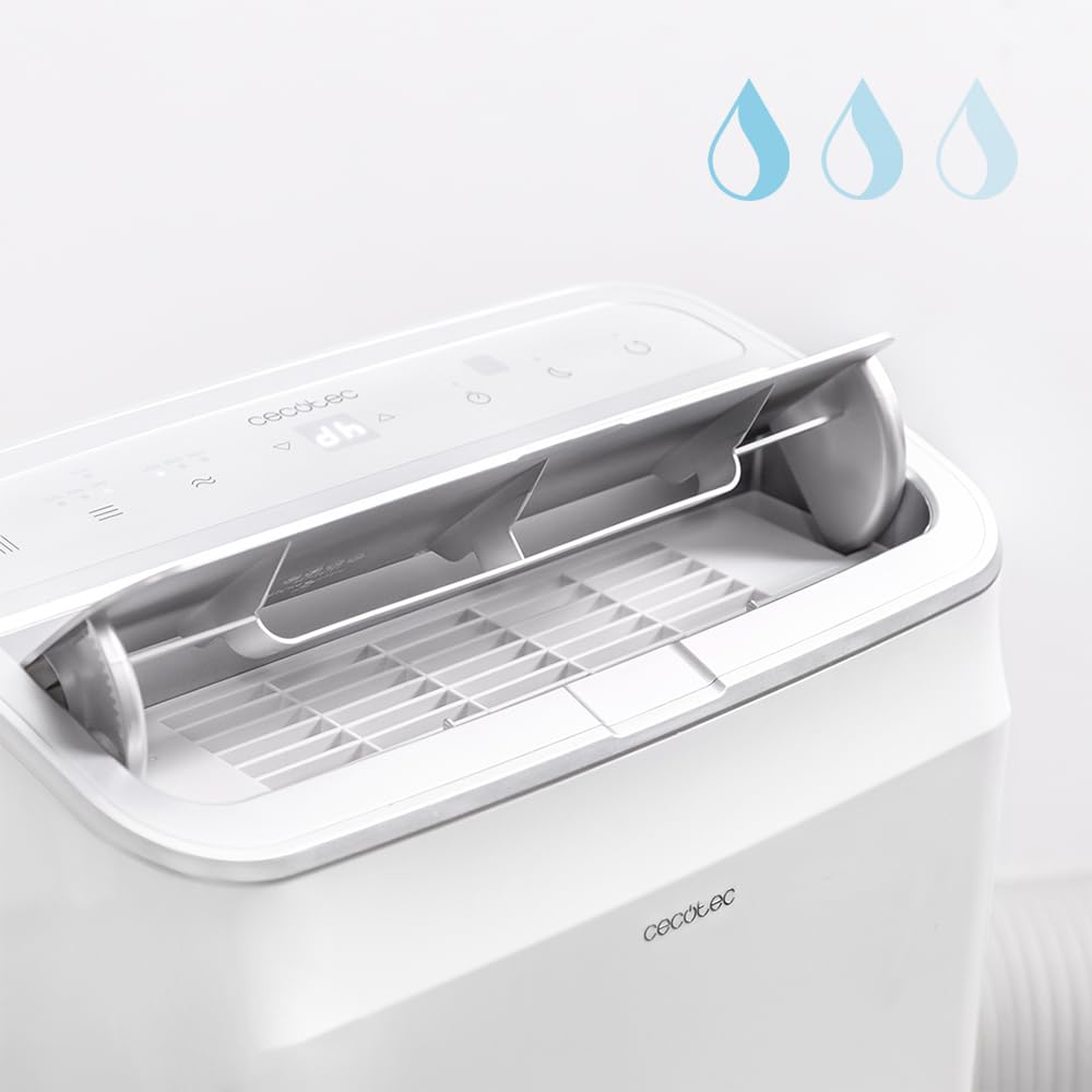 Cecotec Aire Acondicionado Portátil con Mando a Distancia y Bomba de Calor ForceClima 12600 Heating. 12000 BTU, Pantalla LED, 5 Modos, Deshumidificación, Cobertura 26-28m2