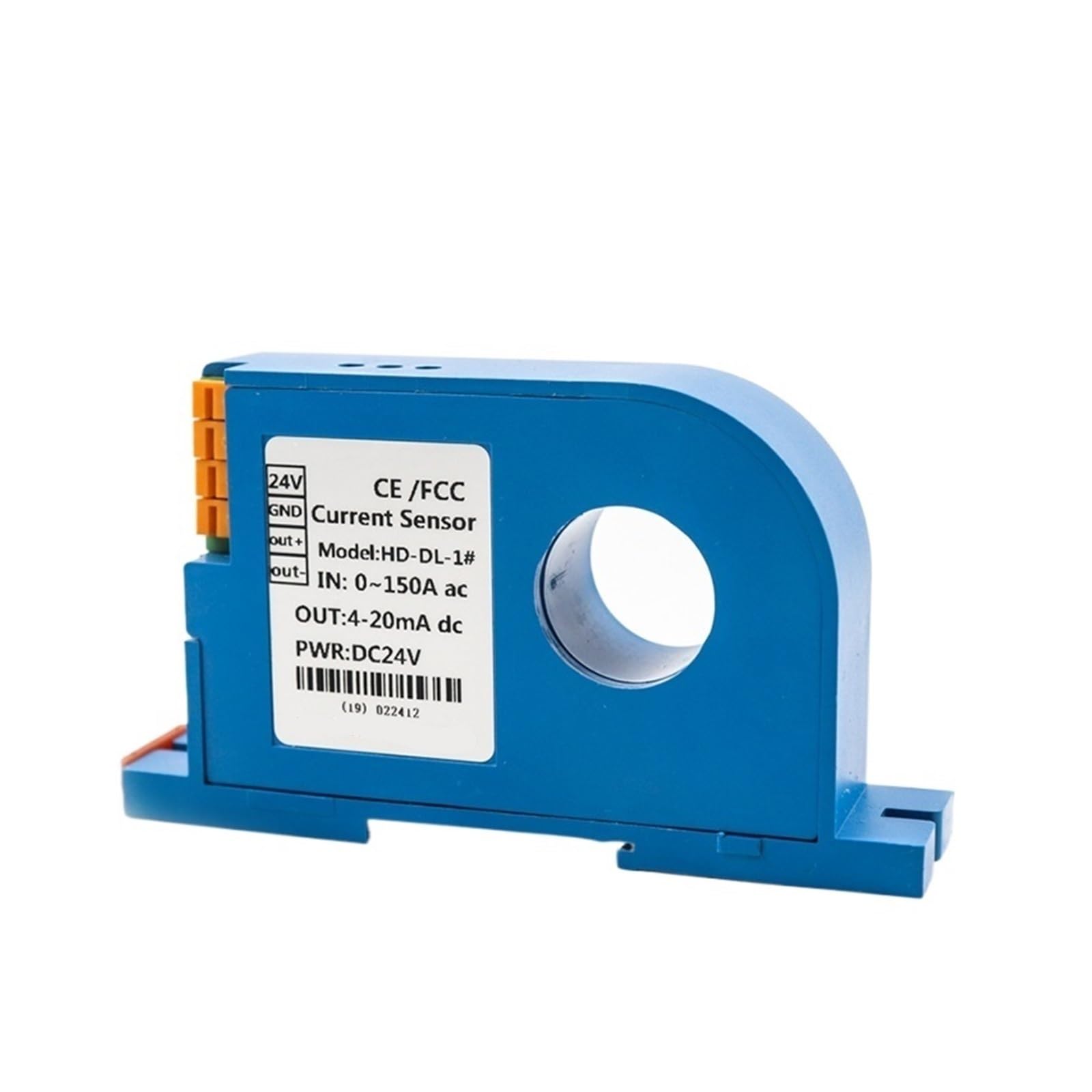 QAZXSEMUI 4-20mA Output Current Sensor 0-5V Transmitter(22mm,0-300A DC-AC 220V-4-20MA)