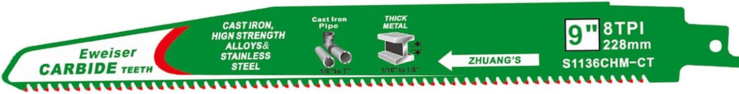 Sabre Saw Blade 152 mm 228 m Reciprocating Saw Professional Saw Suitable for Wood and Metal Plastic Carbon Steel Long Service Life