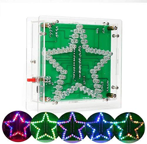 IS Icstation Electronic DIY Soldering Practice Assemble Kits Star Shape LED Flashing Lights