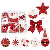 Weihnachtskugeln Ornamente Weihnachtskugeln Hängende Kugel Christbaumkugeln Set Weihnachtskugeln mit Papa Thema und Christbaumschmuck
