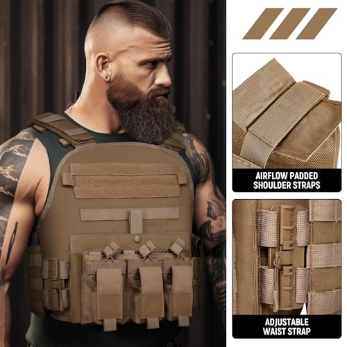 image for GFIRE Tactical Vest - Airsoft Lightweight Modular 3D Breathable Quick 