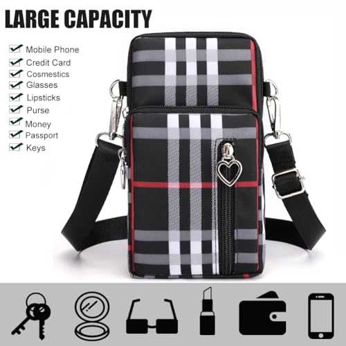 Image of JANKS Small Crossbody Bag for Women - Mini Phone Purses with Crossbody Strap and Wallet - Nylon Arm Bag