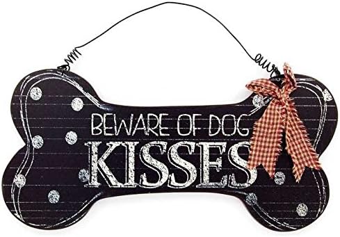 Beware of Dog Kisses Hanging Sign Media Room Theater Decoration Product Name
