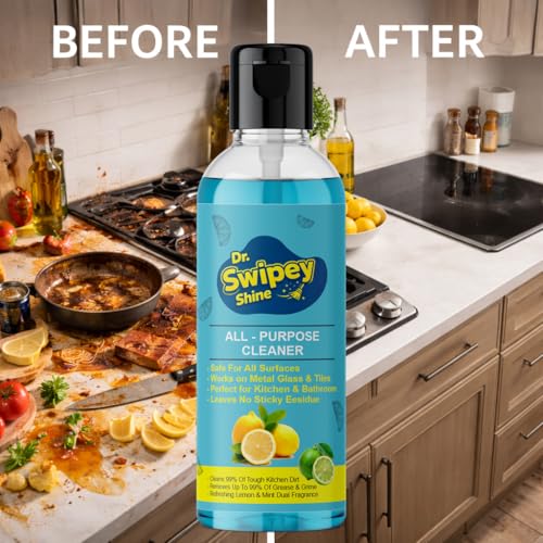 Image of All-Purpose Cleaner Spray - Lemon & Mint - Multi-Surface Cleaning Solution for Kitchen & Bathroom - Removes Grease & Grime, Streak-Free, No Sticky Residue 100ml Pack of-1