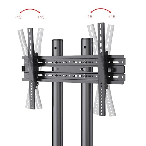 Rolling Tv Bracket Mobile Floor Cart Mute Bracket 32-70 Inch Monitor Tv Rack Display With Wheels And Tilt Mount, Height Adjustable Floor Tv Stand Holds Up To 165 Lbs (Black) (D910) #TOP3