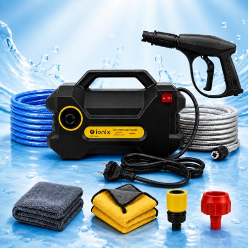 Image of IONIX High Pressure Cleaning Machine 2000W | Compact, Easy to Carry and Move | 70-80 Bar Working Pressure | 7 L /Min Water Flow | Electric Washer for Car, Bike, Home & Outdoor Cleaning | Ac Service