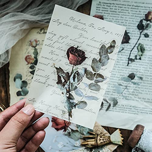 180 Pieces Transparent Flower Stickers,Pet Vintage Clear Flower Plant Stickers For Scrapbooking Journal,Album,Laptop,Card Making #TOP3