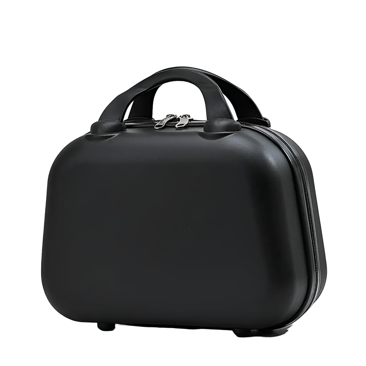 GreenBee Neceser Viaje Mujer Rígido con Asa y Cremallera - Maletín de Mano Impermeable Antideslizante Ligero - Estuche Rígido – Apto Maleta Cabina de Avión – Neceser Maquillaje 15 x 30 x 33 cm (Negro)