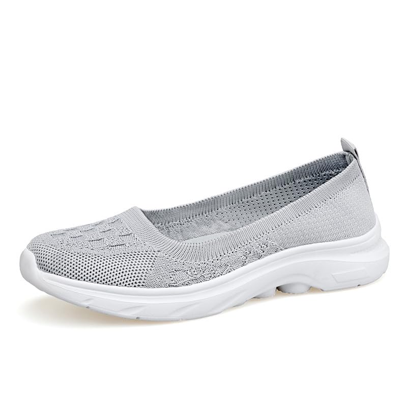 Women's Knit Slip On Sneakers Breathable Lightweight Comfortable Walking Shoes for Gym Casual Travel Workout4