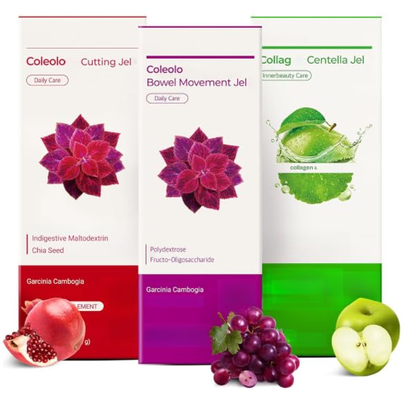 3 pièce - Sans gluten - Jelly intestinal - Hydrate et illumine la peau