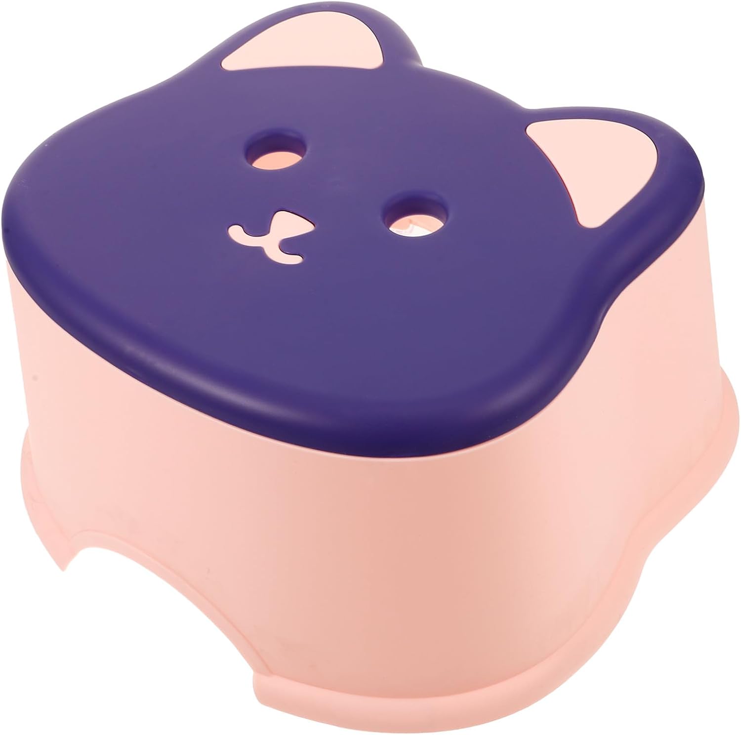 Toddmomy Boys and Girls Step Stool Non-Slip Plastic Stool for Toddlers Small Strong Load-Bearing Capacity for Safe Bathroom and Bedroom Use Material Deep Purple Pink