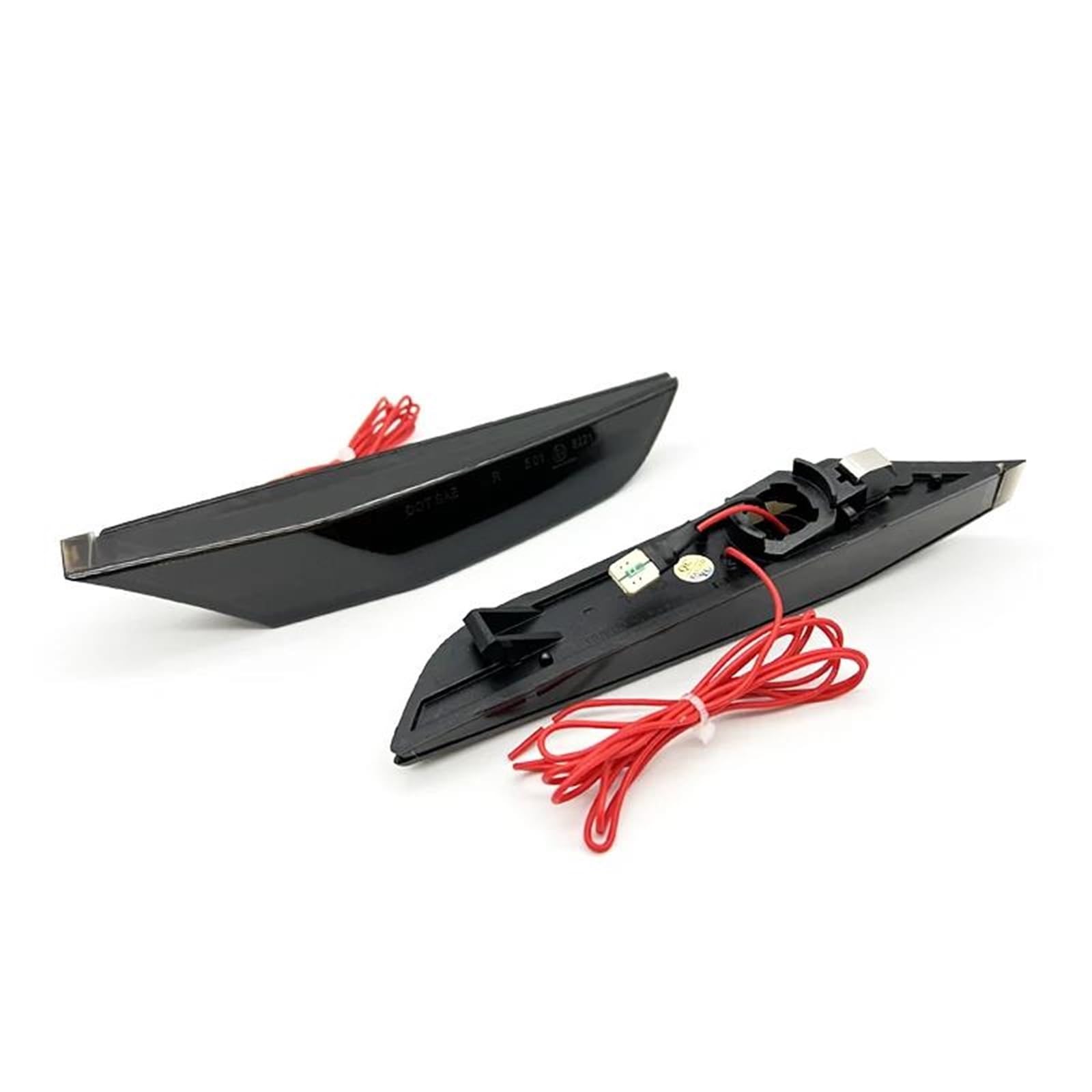 Auto Indicatore Direzione Compatibile con Nissan per Skyline V35 2001-2006 Paraurti Anteriore Bianco DRL Dinamico Ambra Luce di Posizione Laterale 26185AL520 26180AL520 IN2550108(Smoked Lens)