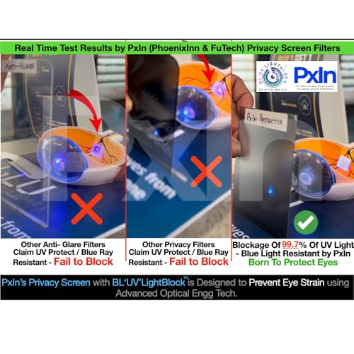 Image of Pxin 21.5 Inch (16:9) Monitor Screen Protector | Anti Glare | Touch Support | Blue Light Filter | 99% UV A /B /C Block | Scratch Resistant Matte Film | Reduce Digital Eye Strain