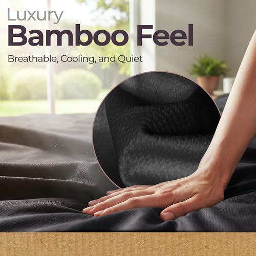 Funda de sofá protector de colchón de bambú tamaño doble lavable 6