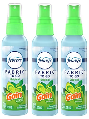 Febreze To Go Fabric Refresher 2.8 Ounce Spray, Gain Original Scent, 3 Pack
