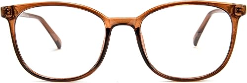 Miniatura 3 de FONHCOO Lentes de bloqueo de luz azul, a la moda, redondos, marco TR90, lentes transparentes, anti UV, para computadora para mujeres y hombres