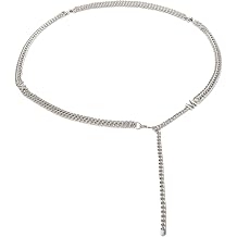 Michael Kors Womens Double Chain Belt, Stylish & Versatile Accessory for Everyday, Adjustable Fit
