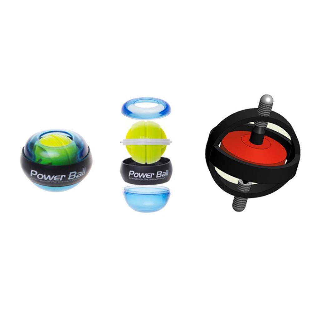 Kit 6 Exercices Main/Poignet EASJOY - Gyro Ball, Hand Grip, Anneaux - Renforcement Musculaire