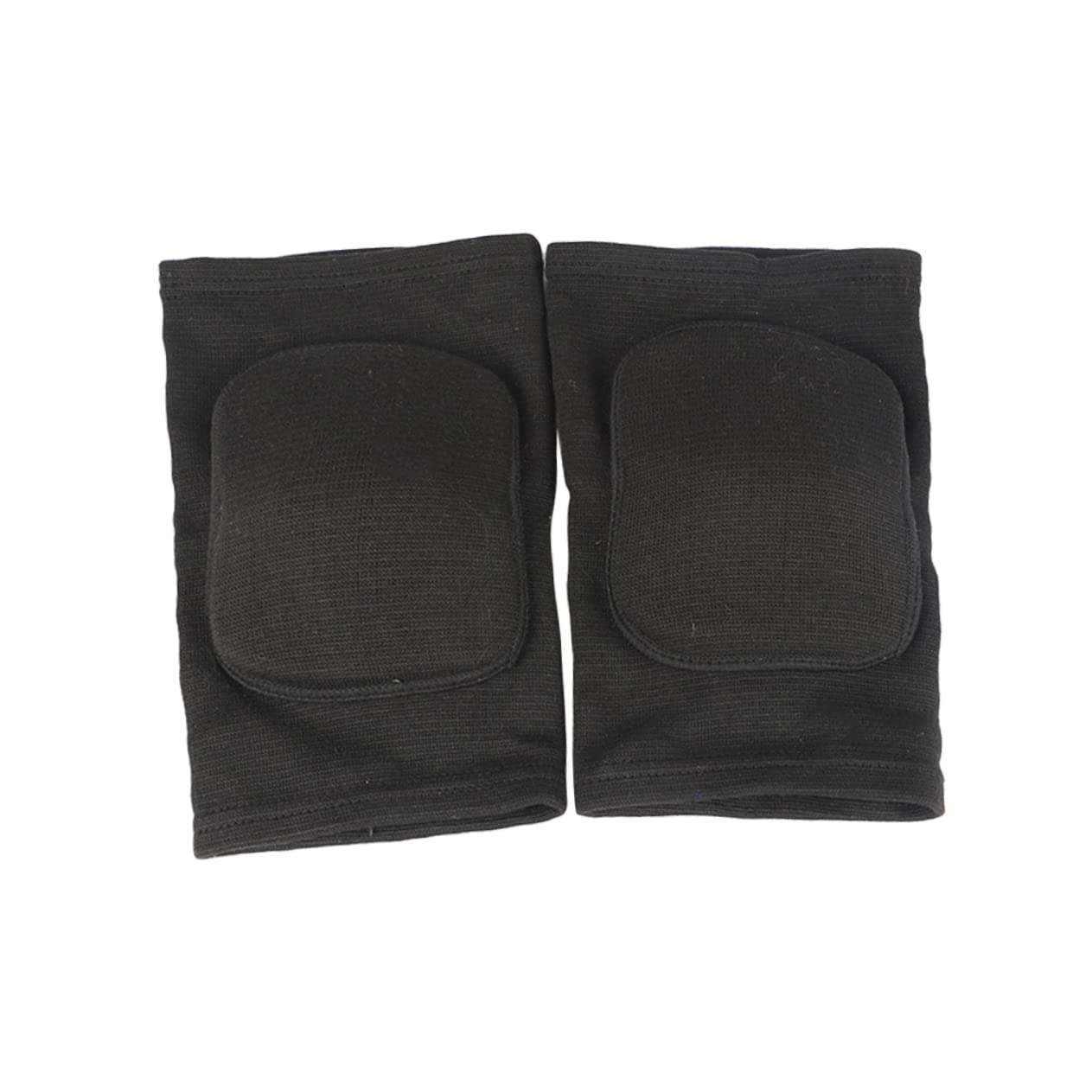 2pcs Thick Sponge Knee Pads for Sports Training Breathable Elastic Support for Basketball Volleyball Running and Weightlifting - Design Black