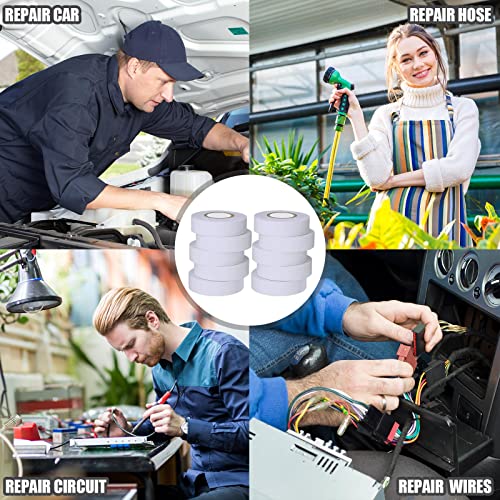 Image of Treela White 66 ft 20 Rolls Electrical Tape 3 /4 Inch Waterproof Vinyl Electrical Insulating Tape Indoor Outdoor High Temperature Resistance Accessory for Wire and Cable (Pack of 3)