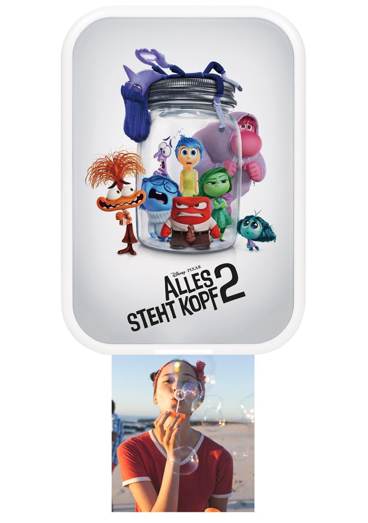 Canon Zoemini 2 "Disney PIXAR Alles Steht Kopf 2" Mini Fotodrucker mobil tragbar unterwegs Hosentasche (Fotodruck 5x7,6 cm, kabelllos, für Smartphone + Tablet, Akku, Bluetooth) [+ 10er ZINK Druck-Set]