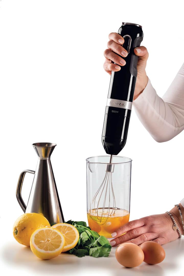 Ariete 602 staafmixer Moderna, 1000 W, 10 snelheden turbo, inclusief accessoires, zwart